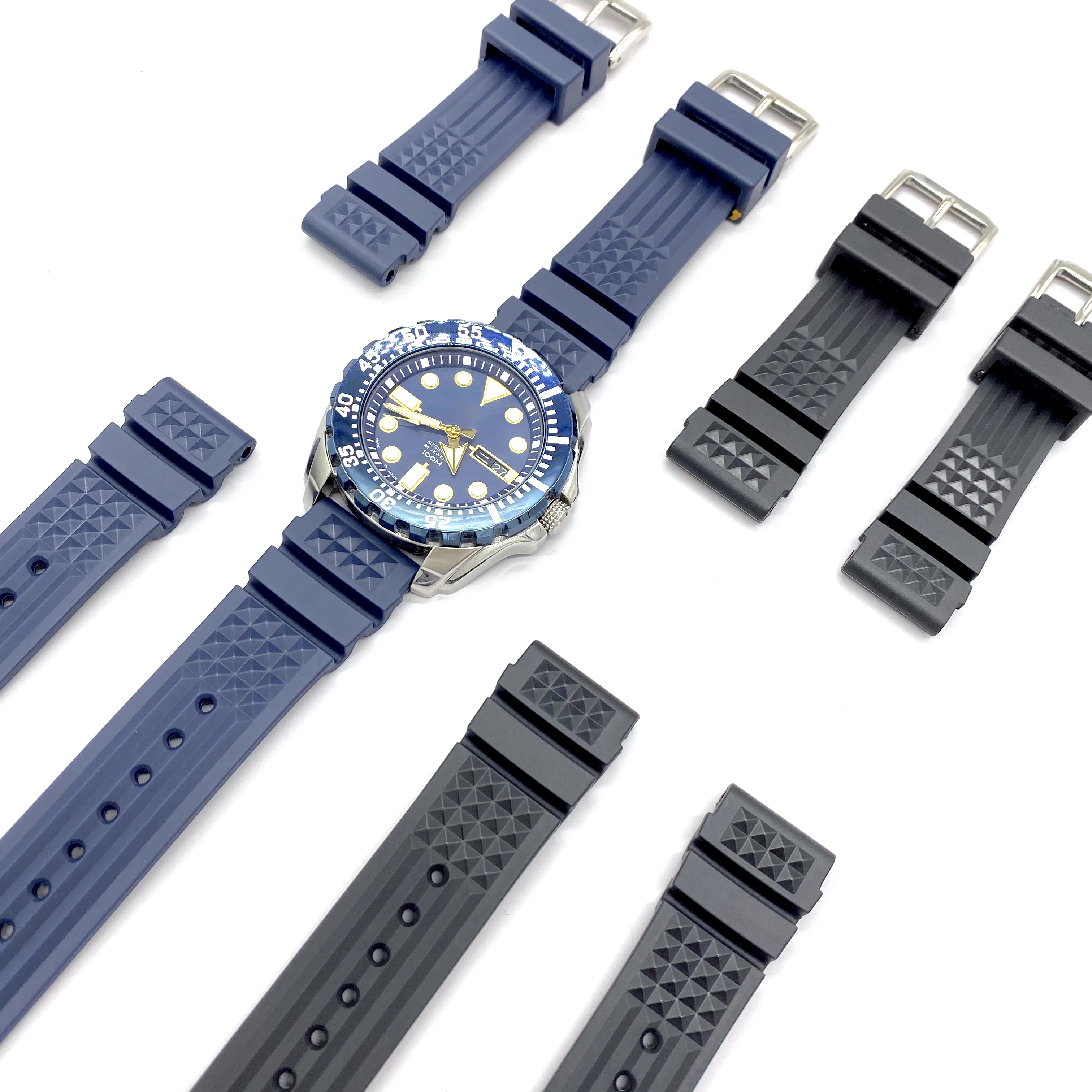 Резиновый ремешок для водолаза 20 мм 22 силиконовый сменный браслета инструменты