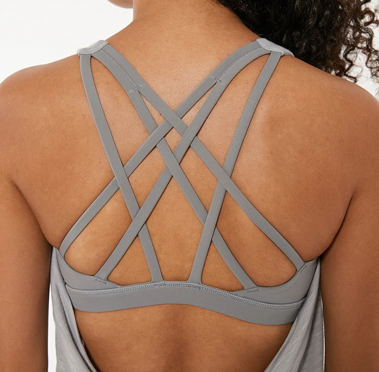 

Good Quality Women Yoga Gym Workout Fitness Running Training Sports Clothing Sleeveless Top Bra One-piece