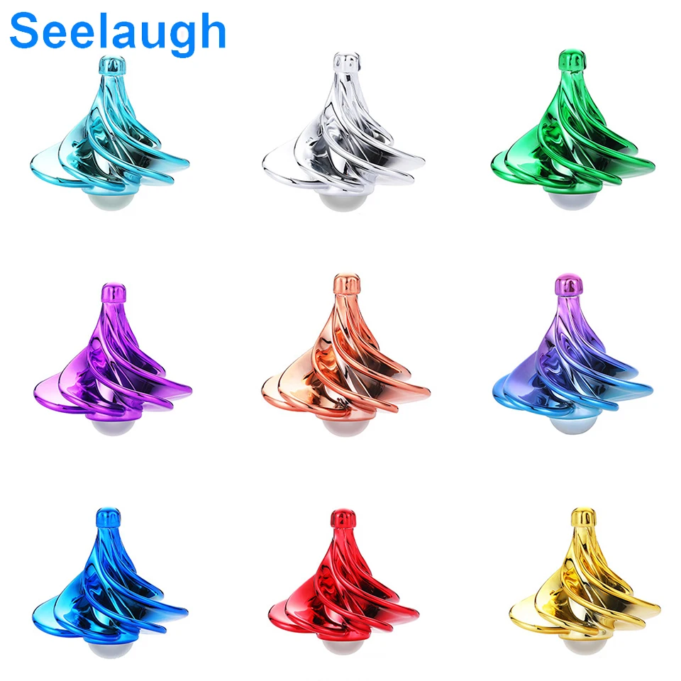 

2 Pcs Aerodynamic Office Set Decompression Toys Winspin Wind Fidget Spinner Air Aerodynamic Wind Blown Color Spin Stress Relief