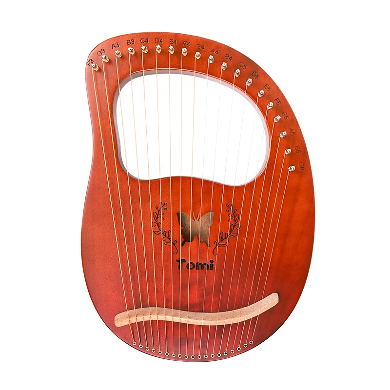 Тело TOMI Lyre Harp из красного дерева 16 струн 19 инструмент с тюнинговым ключом и сумкой