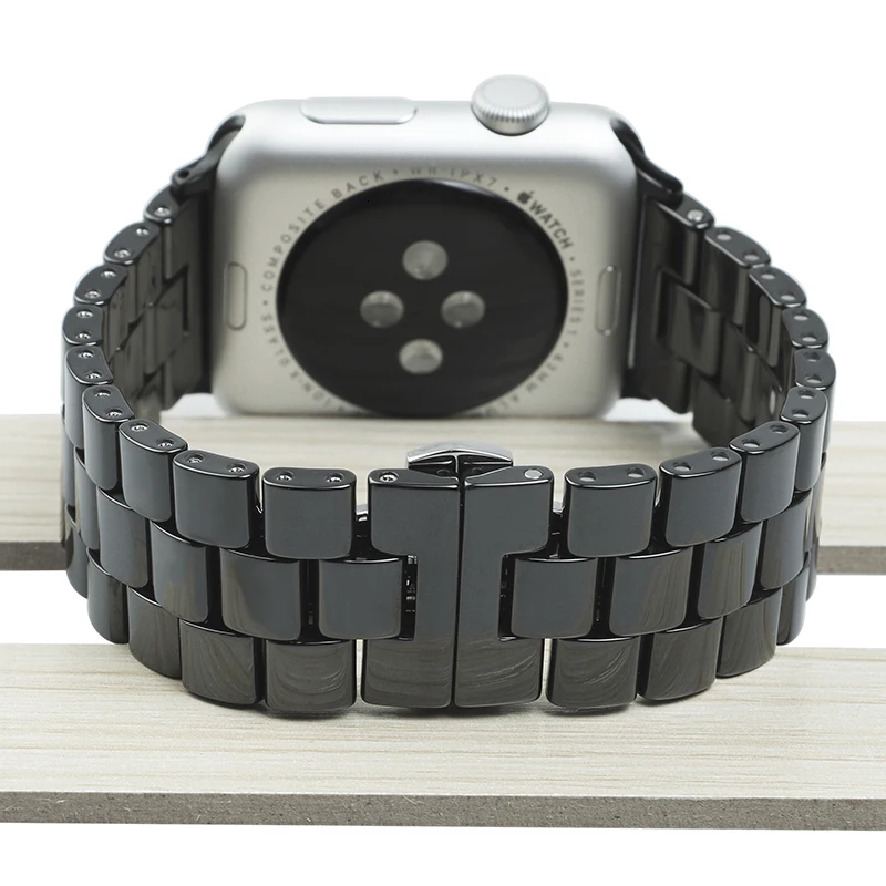 Керамический ремешок для часов 44 мм для Apple Watch 38 мм 42 мм умный ремешок для часов браслет керамический ремешок для часов iWatch 40 мм
