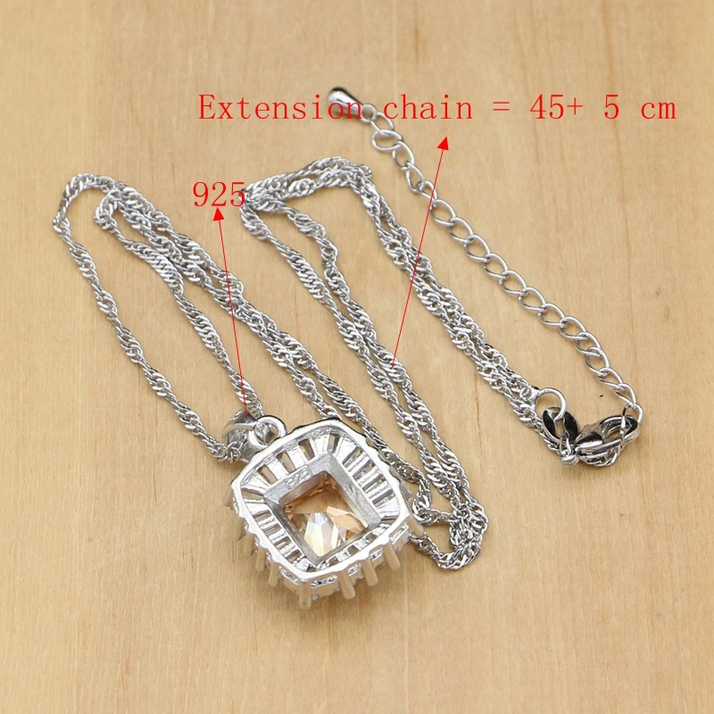 Комплект из колье и серёг серебра 925 пробы | Украшения аксессуары