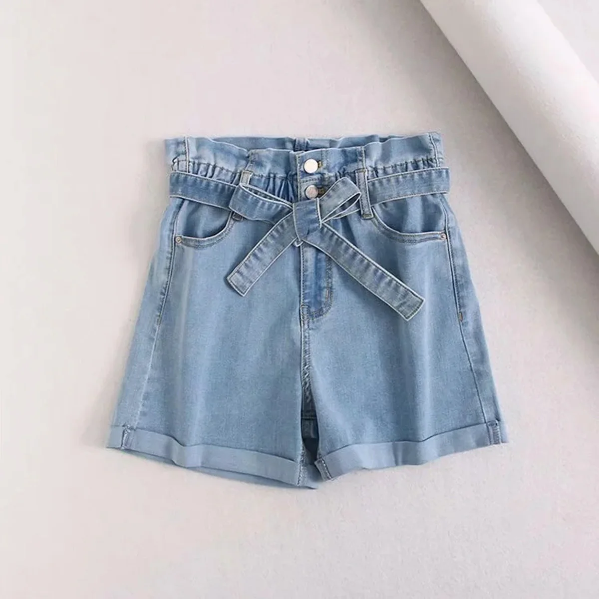

Elegant Solid Mini Straight Shorts DLZK108