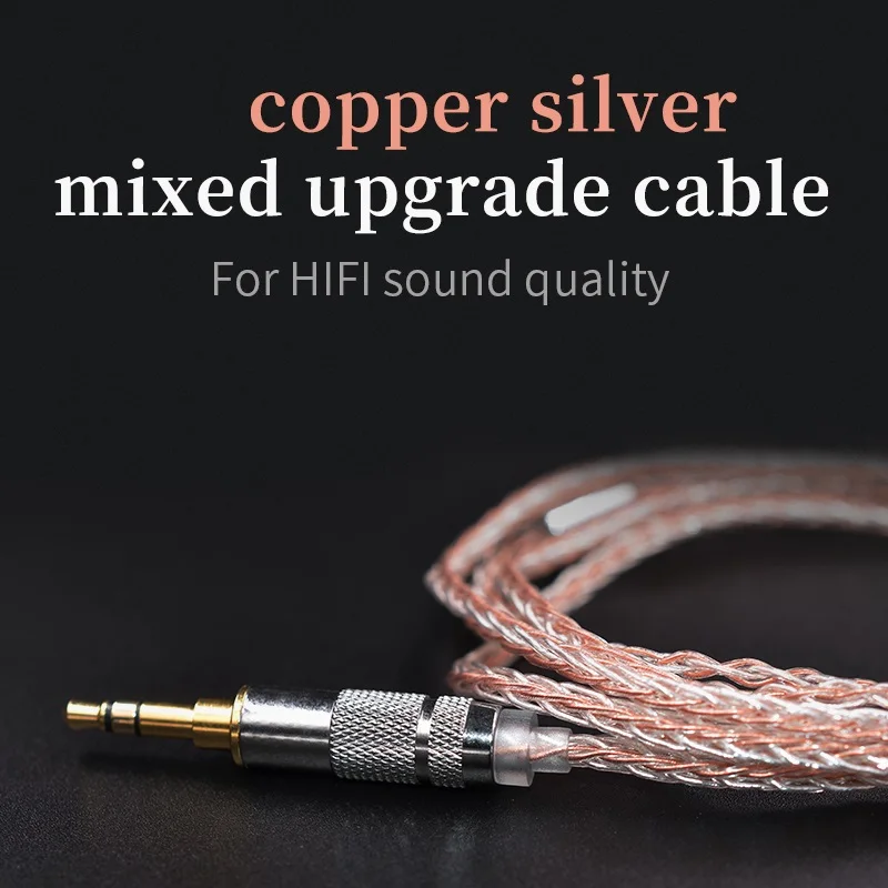 

Mixed Upgraded 8 Core Copper Earpho Silver Cable 2pin/Mmcx Connector Use For KZ ZS4/ZS5/ZS6/ZSA/ED16/ ZSN/ZST/ES4/ZS10/AS10/BA10