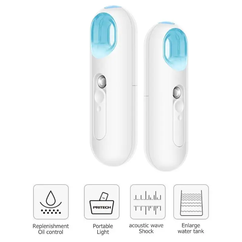 

22ml Portable Nano Mist Spray Facial Steamer Moisturizing Sprayer Skin Care