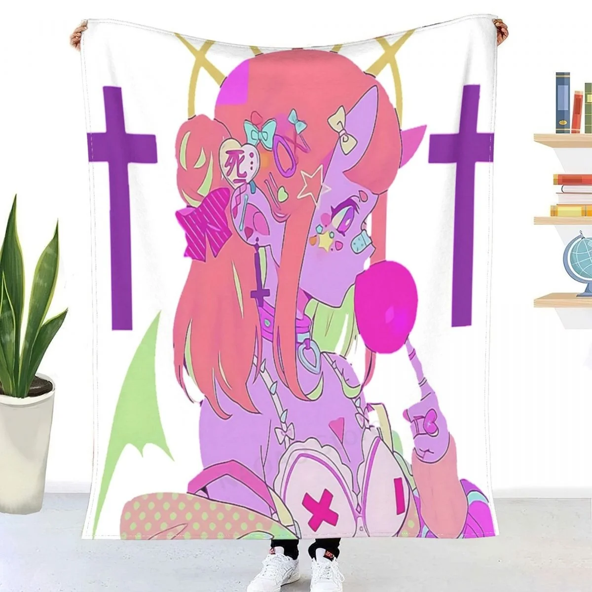 

Succubus-chan Throw Blanket Sheets on the bed blanket/ on the sofa decorative bedspreads for children throw