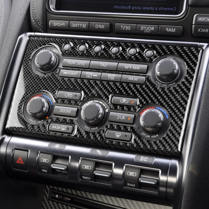 Наклейки для интерьера из углеродного волокна Nissan GTR R35 2008 2016 чехол на рулевое