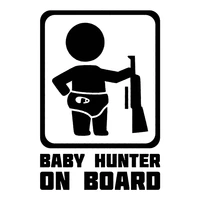sf20147 vinyl decal baby hunter on board car sticker waterproof auto decors for truck bumper rear window