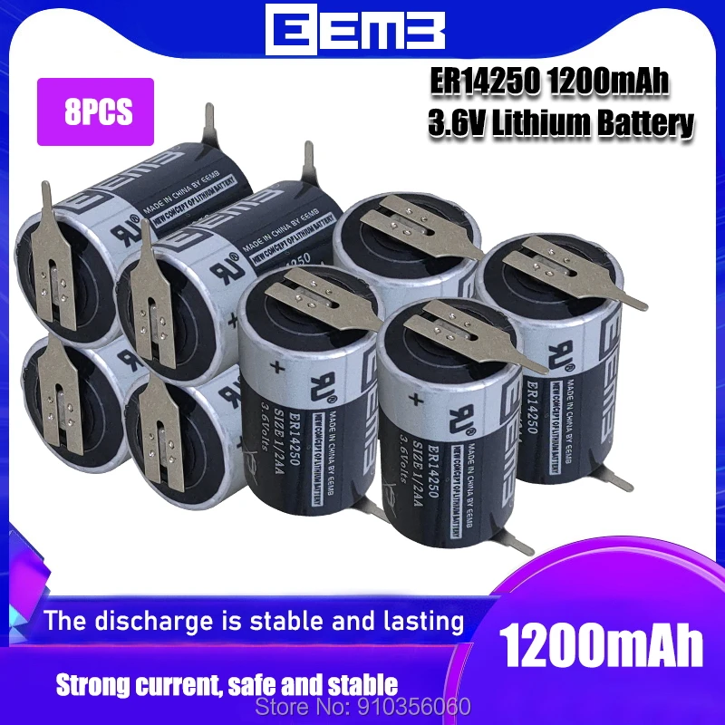 Литиевая батарея EEMB ER14250 CR14250 3 6 в 1200 мАч 1/2AA с сертификатом UL 8 шт - купить по