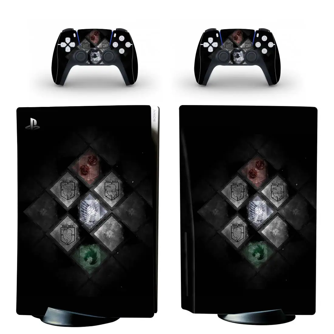 Наклейка атака на Титанов PS5 стандартная кожаная наклейка с дисками для консоли