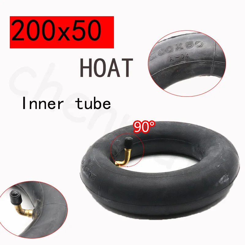 

200x50 Rubber Explosion-proof Inner Tube 8 Inch Butyl Rubber Inner Tube for Mini Electric Scooter Tire Electric Car Accessories