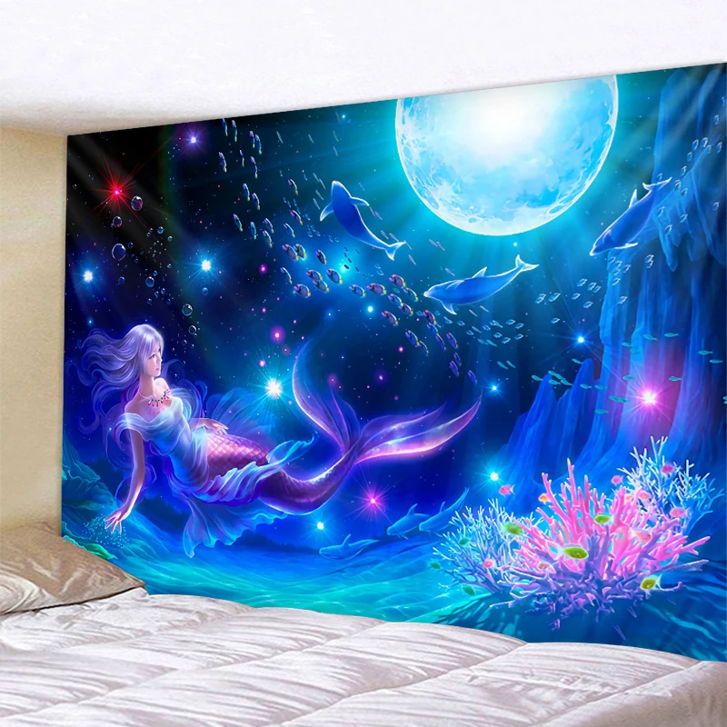 

Fantasy Fantasy Space Tiger Tapestry Indian Mandala Tapestry Wall Hanging Tapestries Boho Bedroom Wall Rug Couch Blanket