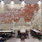 Milofi большие нетканые обои роспись ретро цементная кирпичная стена кирпичный узор кафе KTV Ресторан оснащение фоновая стена