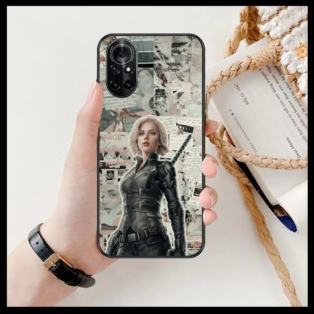 Прозрачный чехол для телефона с изображением Marvel Мстители Черная Вдова Huawei Honor 20