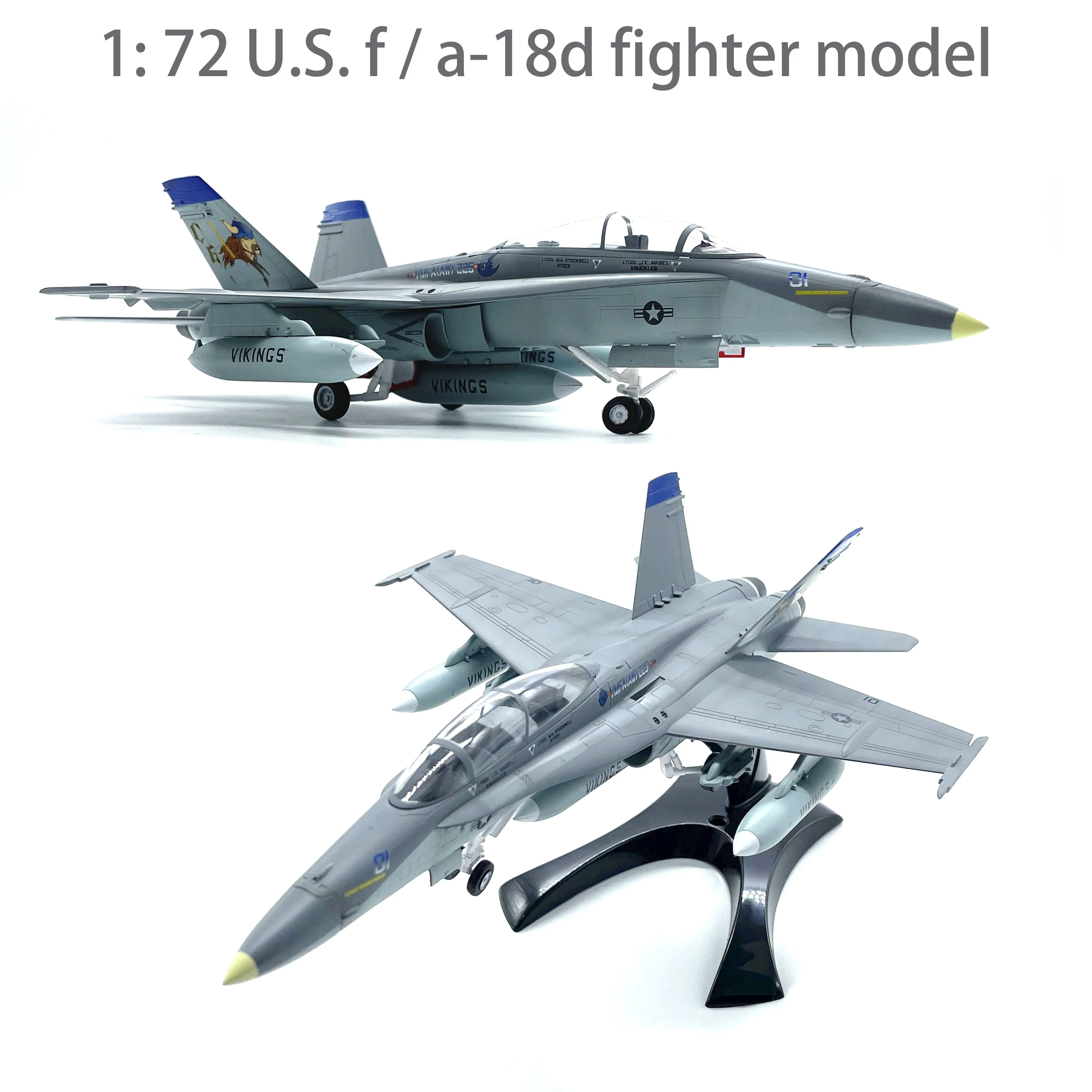 

Модель истребителя 1: 72 США f/a-18d, готовое имитационное украшение, трубач 37119