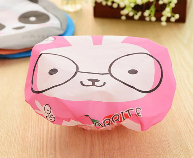 AsyPets милый мультфильм животных водонепроницаемый шапочка для душа Resuable кружева