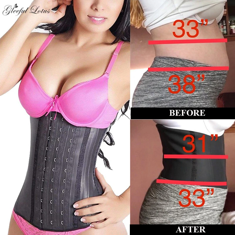 Латекс Талии Тренажер формирователь тела корсет Корректирующее белье для женщин