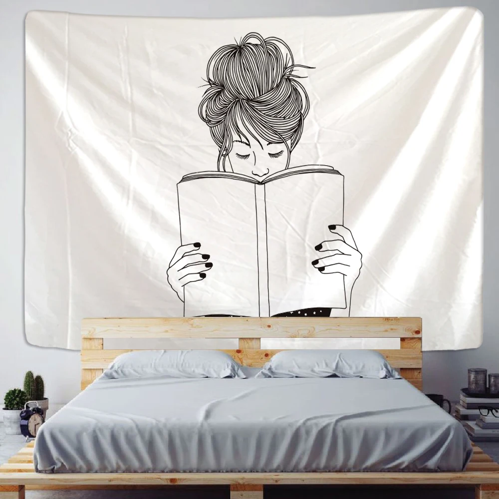 Скандинавские простые гобелены Висячие Стены милые для девочек ландшафтные обои