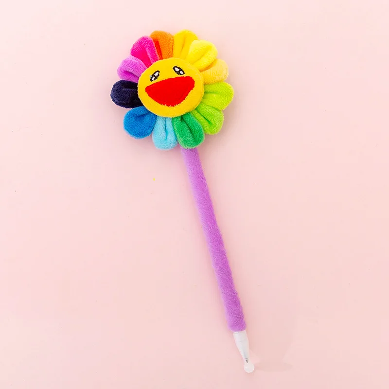 

20pcs/set Korean Cute Sunflower Gel Pen Student Fluffy Smiling Face Sunflower Pen Wholesale Birthday Gift Party Gift for Guest