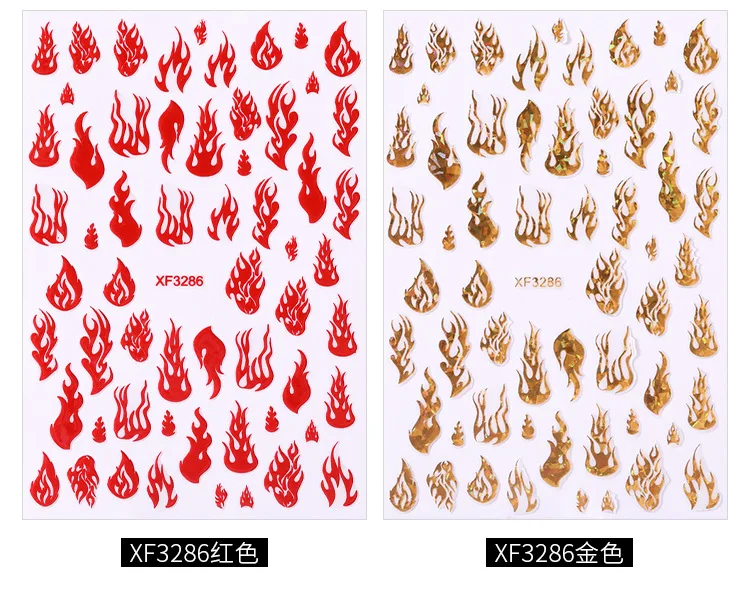 Ультратонкий дизайн ногтей Mirage Aurora Flame осенние слайдеры Nailart стикеры самоклеящиеся огненная фольга matrica для маникюра Deco Tips