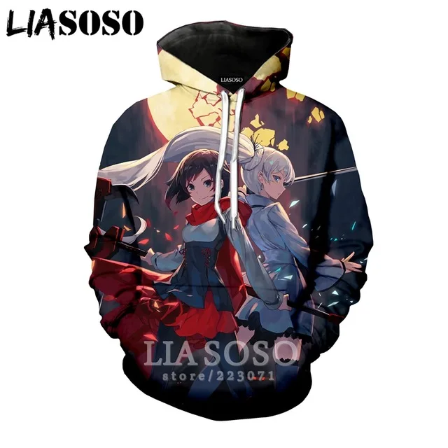As shown 1 LX 3d принт зимняя новая одежда для мужчин и женщин толстовка Аниме RWBY Толстовка с длинным рукавом Топ Повседневный пуловер в стиле Харадзюку хип-хоп - Цвет: As shown 1