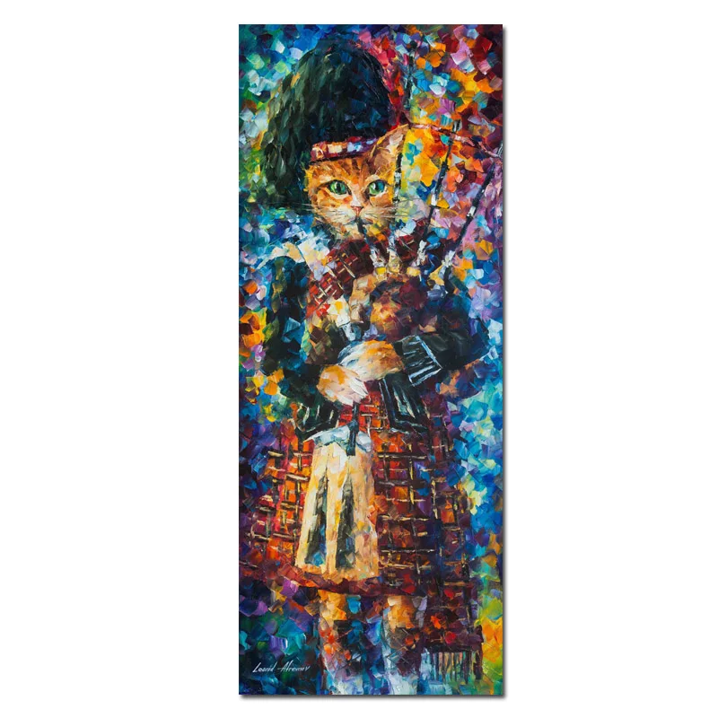 Knife Painting -1 Большой размер, нож, живопись, современный холст, живопись, абстрактная кошка, Череп, картина маслом, настенные картины для гостиной, Куадрос, домашний декор - Цвет: Knife Painting -1