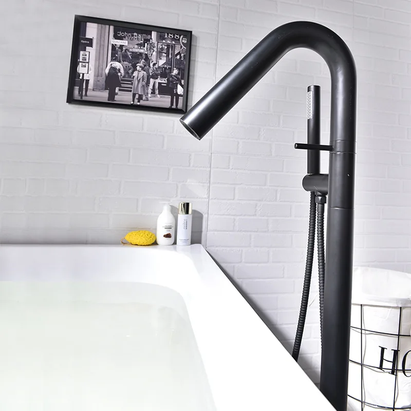 Пол ванной комнаты Стоящий Кран твердая латунь ванная комната смеситель кран для