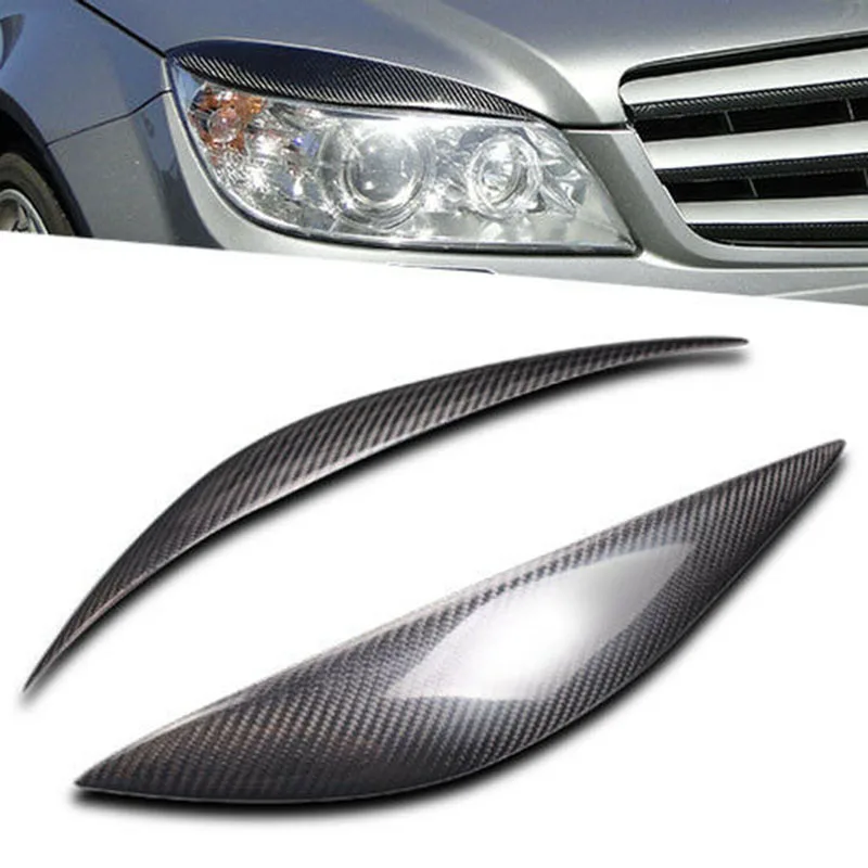 Carbon Fiber Eyebrow Eyelid for Mercedes Benz W204 C180 C200 C300 C350 C63 08-11 | Автомобили и мотоциклы