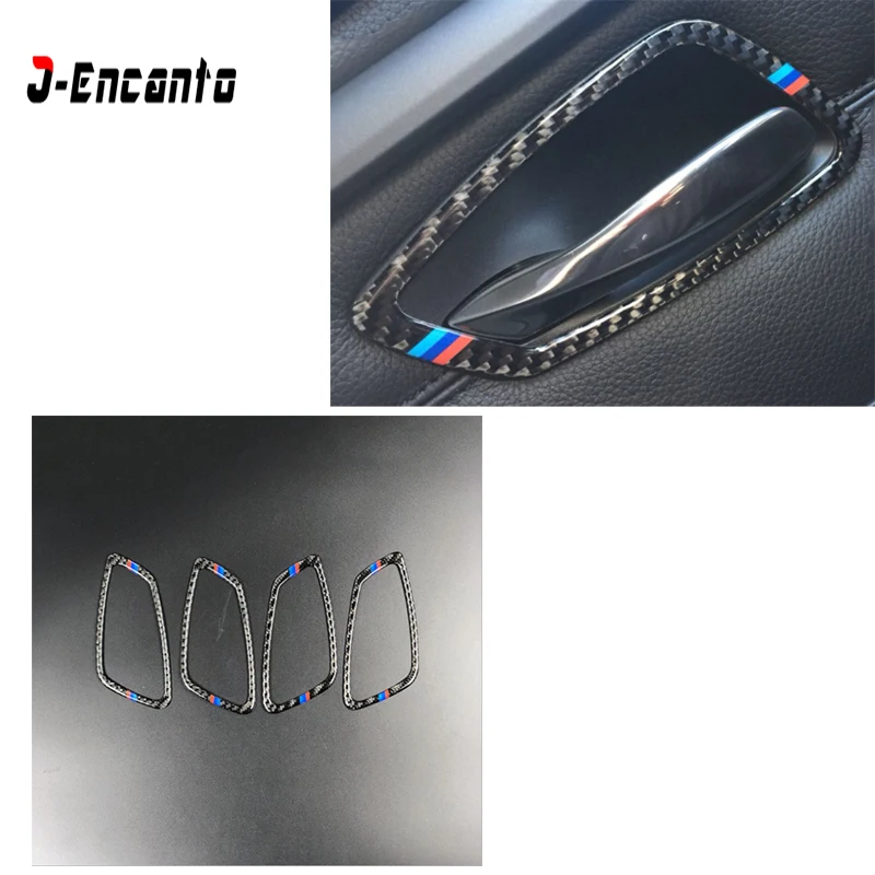 Наклейки на дверную ручку из углеродного волокна для BMW E90 E92 E93 3 series 05 2012|Наклейки