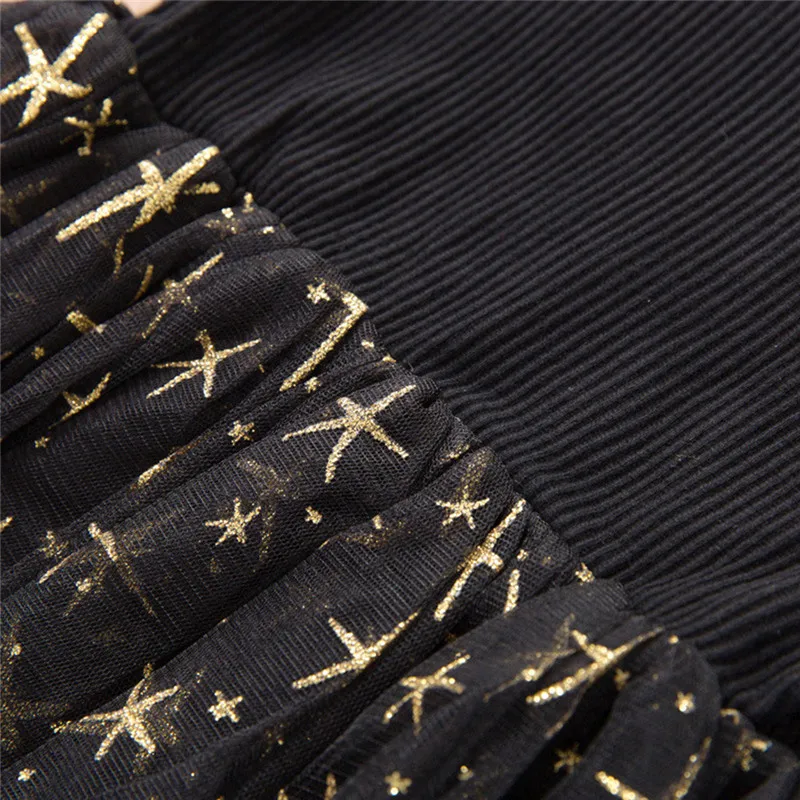 

Girls clothes Toddler Baby Kids Girls Star Ruched Strap Patchwork Tulle Dress Princess Dresses vetement enfant fille #3N12