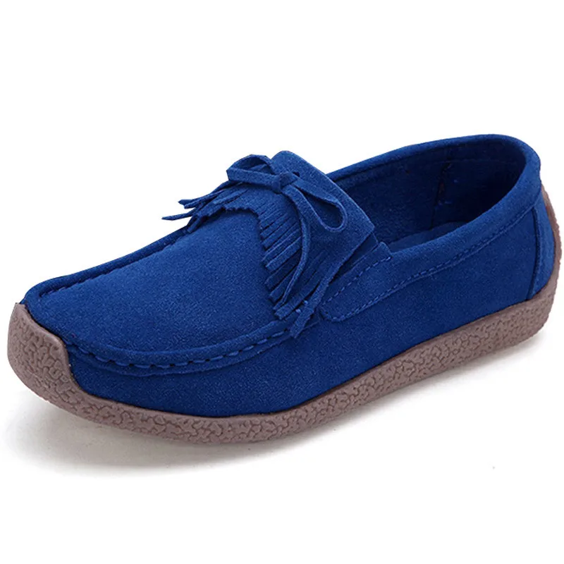 

Женские туфли из натуральной замши, на плоской подошве