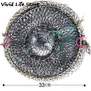 Нейлоновая сетчатая Складная круглая оправа краб креветки приманка ловушка для