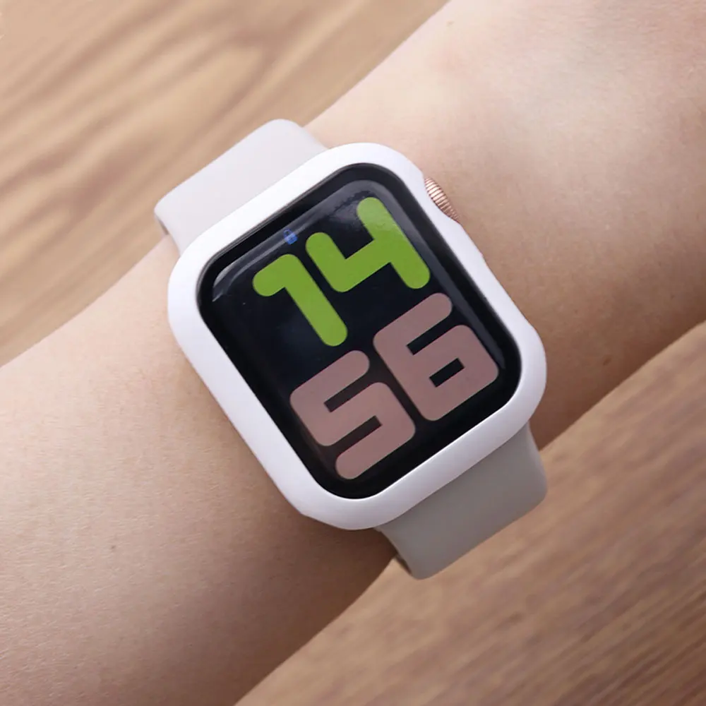 

Silicone Strap For Apple Watch 6 band 40mm 44mm 38mm 42mm rubber strap+Case wristband Sport bracelet iWatch serie 3 4 5 6