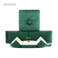 new double open jewelry box velvet jewelry box ring box jewelry packaging box bracelet necklace earrings packaging box gift box