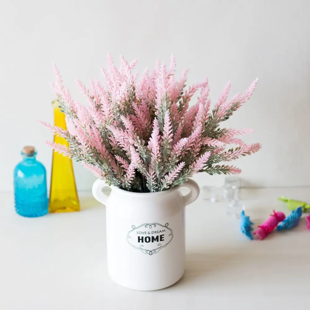 1pc Plastic Romantic Artificial Lavender Flower Simulation Fake Flowers Bouquet Wedding Birthday Party Home Decoration | Дом и сад