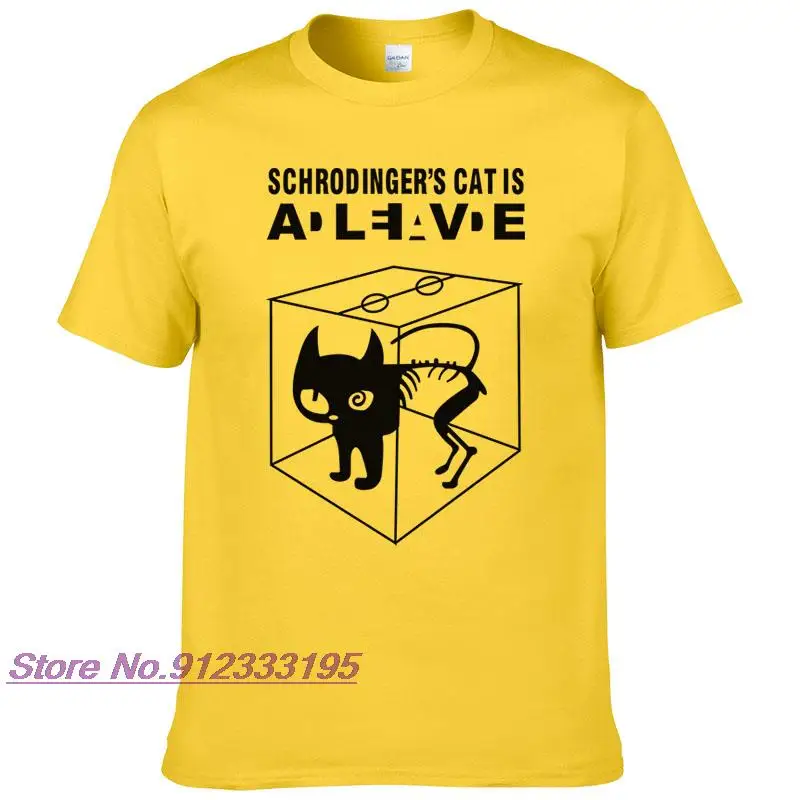

2017 summer cotton Schrodinger's Cat printed short sleeves men T shirt casual tees The Big Bang Theory mens T-shirt