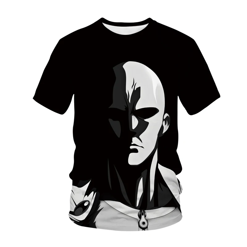 Футболка с аниме One Punch Man Повседневная модная уличная одежда 3D принтом для мужчин