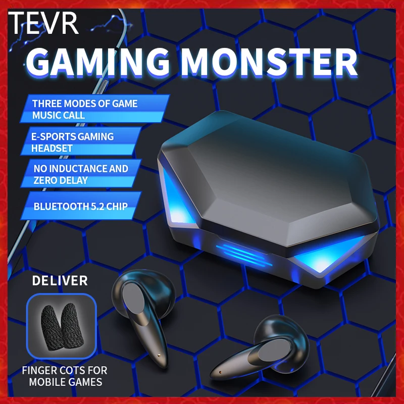 

Игровые беспроводные наушники TEVR G20, музыкальные наушники Bluetooth для всех смартфонов, спортивные наушники-вкладыши, гарнитура с зарядным отс...
