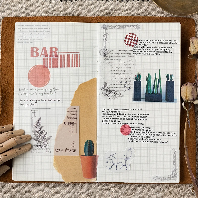 30 шт./упак. блокнот для кофе Канцелярские и офисные блокноты для заметок цветочный блокнот для дневника планировщик винтажные Липкие заметки для делать список