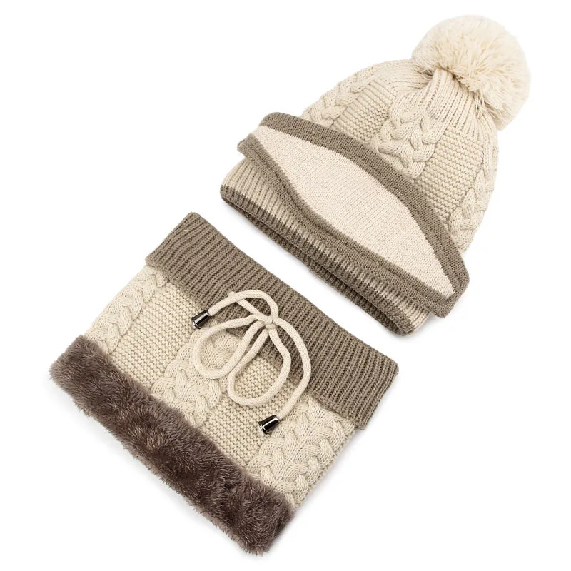 Yo-Young, 3 шт., зимние шапки для женщин, вязаные, Skullies Beanies, шапка, женский теплый шарф, шапка, маска, Повседневная Балаклава, маска, шапка - Цвет: 1