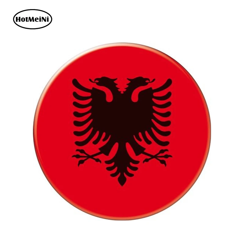 HotMeiNi 13 см x Авто Мото велосипед чемодан ноутбук флаг круглый Albania наклейка
