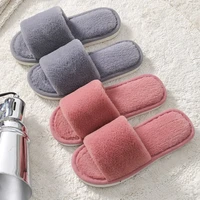 korean winter furry slides for women 2021 new fashion fur slippers flat shoes woman casual home cotton shoes indoor women shoes