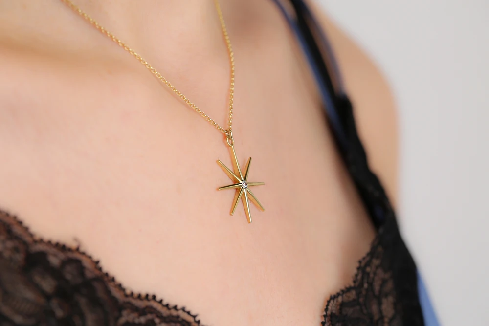 

SPENTA Jewelry Star Necklace Necklace Turkish Handmade 925 Sterling Silver Necklace