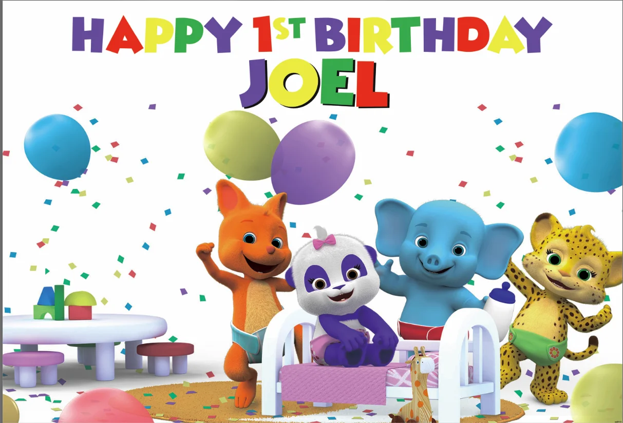 7x5FT детского сада шары ленты слово вечерние пользовательский Фотофон для