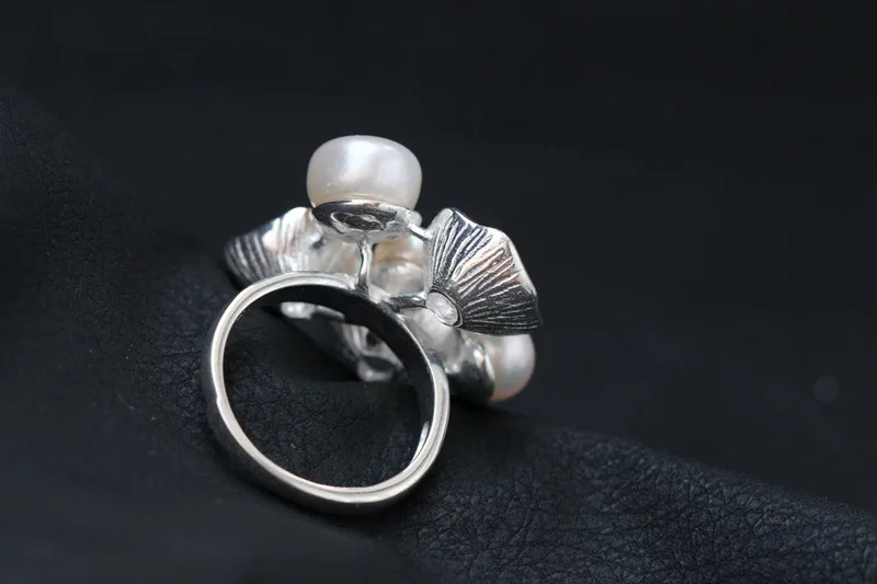 100% Серебро 925 пробы оригинальный дизайн огромное кольцо с пресноводным жемчугом |