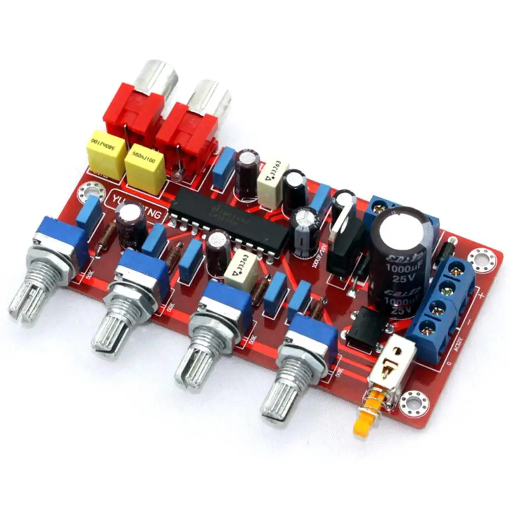 LM1036 1000 мкФ/25V AC12 или AC15V DC15V предступенчатая тональная плата YJ0027 | Электроника