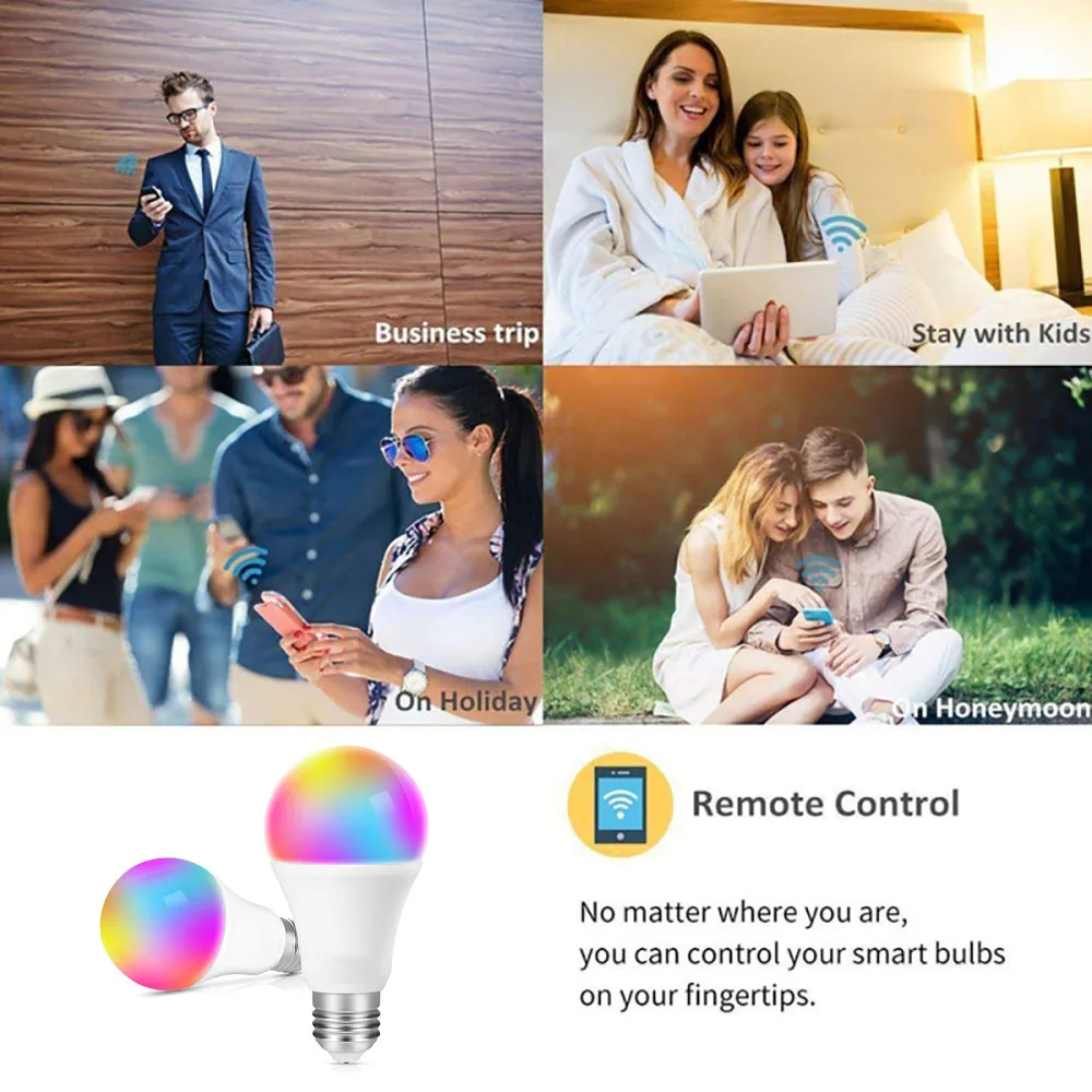 9W WiFi Smart Bulb E27 Tuya Led Light Inteligente Lamp 220V Home Magic Light Work With Alexa Google Assistant