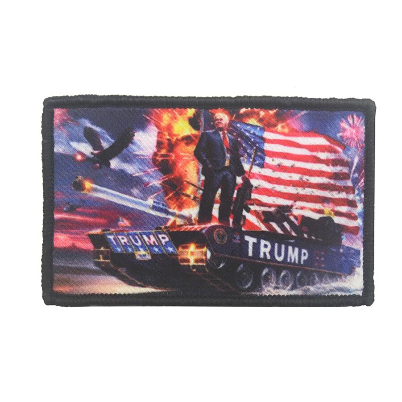 Тактическая повязка на руку с вышивкой Трампа военная нашивка оптовая продажа