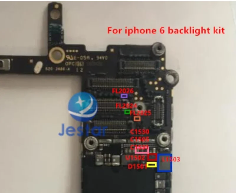 10 шт. для iPhone 6 6plus микросхема с подсветкой U1502 катушка L1503 диодный конденсатор D1501