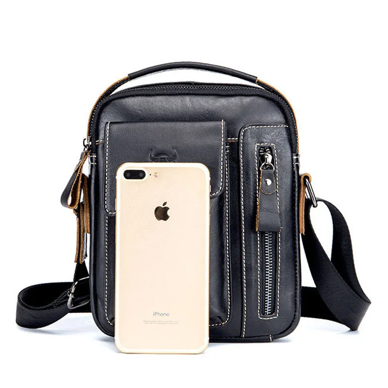 Новая мужская сумка из натуральной кожи сумки через плечо мужские с клапаном на